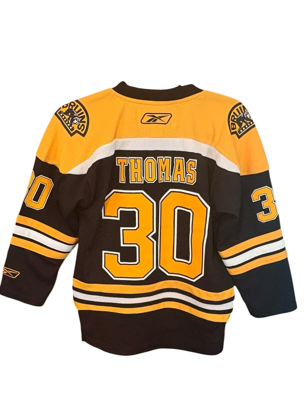 Boston Bruins Tim Thomas #30 Reebok Premier NHL Jersey Youth Small/Medium